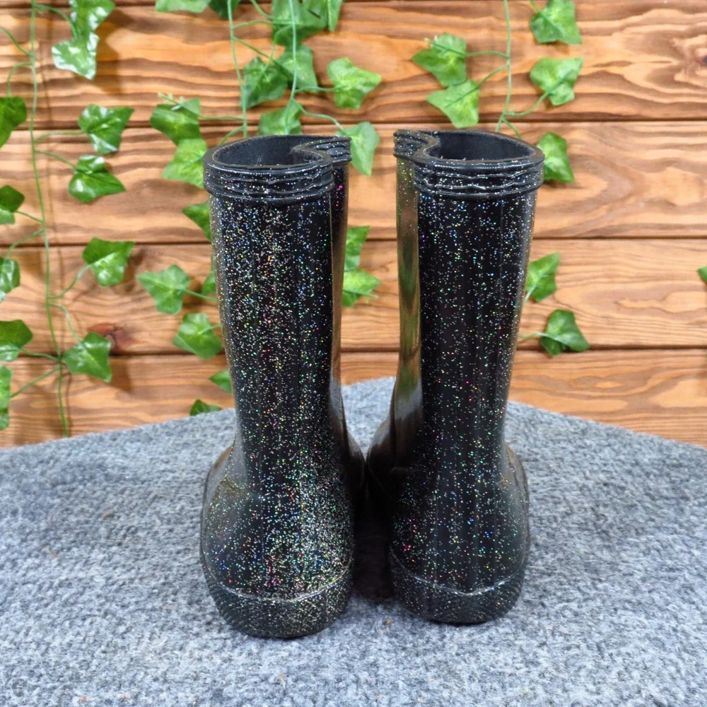 Hunter Kids First Classic Starcloud Unisex Rain Boots Sz 7B/8G Waterproof Black